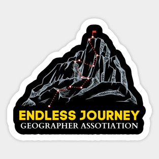 Endless Journey geography assosiation Sticker